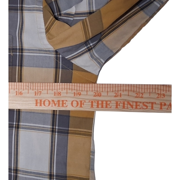 EUC Old Navy Everyday Shirt  Sz. M Yellow/Blue Casual Button Down Shirt - Picture 4 of 11